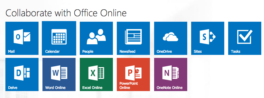 Microsoft 365 application logos